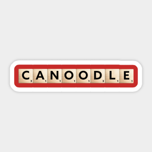 CANOODLE Scrabble Sticker